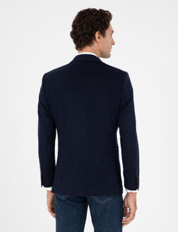 Кашемировая куртка узкого кроя темно-синего цвета - Cacharel фото 5