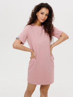 ***Трикотажное платье LINGEAMO пудрово-розовое ВП-05 (102)  фото 6