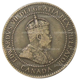 Монета 1 цент 1907 года Канада
