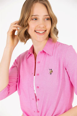 Рубашка женская розовая Uzunkol Basic - U.s. polo assn фото 10