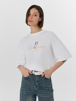 Футболка женская оверсайз белая