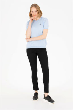 Женский голубой свитер с круглым вырезом Неожиданная скидка в корзине - U.s. polo assn фото 4