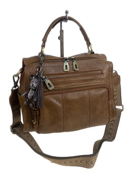 Женская сумка из искусственной кожи, цвет шоколад