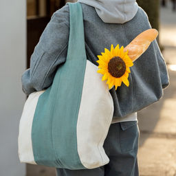 Сумка шоппер с ручками SL HOME Linen shopper, 50?50 см, 100% лён, 200 г/м2