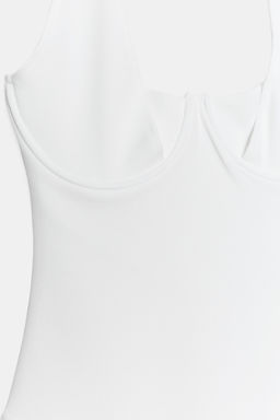 BODY HALTER PUNTO STRETCH / Blanco - Zara фото 7