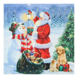 Набор салфеток сервировочных «Этель. Рождественский вечер», 40×40 см - 4 шт., 100% хлопок, саржа 190 г/м²