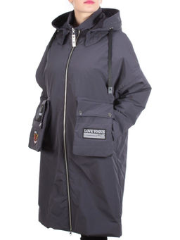 ZW-2306-C GRAY/PURPLE Пальто демисезонное женское (100 гр. синтепон) BLACK LEOPARD - Fashion фото 3