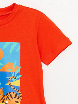 Bisiklet Yaka Bask?l? Erkek Bebek Ti??rt - Waikiki фото 3