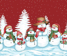 Дорожка для сервировки 50*150 см, хлопок 100% (Снеговики ) - Ивановотекстиль фото 2