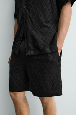 BERMUDA JACQUARD GEOM?TRICO / Negro - Zara фото 5