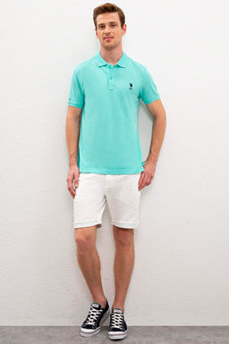 Erkek Mint Polo Yaka Basic T-Shirt