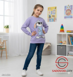 Кофта для девочки с рисунком