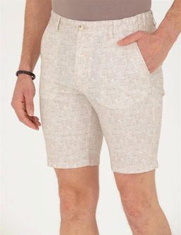 Bej Slim Fit Bermuda _ort - Pierre cardin фото 5