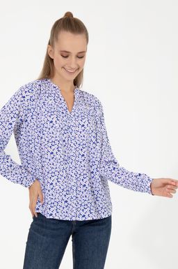 U. S. Polo Assn Женская синяя рубашка с длинным рукавом - U.s. polo assn фото 3