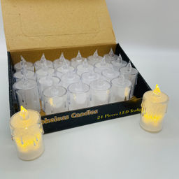 Новогодний декор Ночник - Свеча подтаявшая полупрозрачная 8 см (24 шт в уп) - Ип лебедев о.ю фото 2