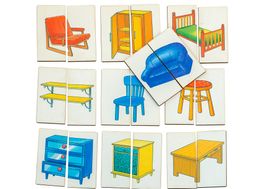 Дидактическая игра Картинки-половинки Мебель - Smiledecor фото 2