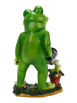Садовая фигура из полистоуна «Лягушка с лейкой», 17×10×29 см
