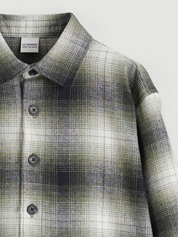 Uzun Kollu Ekose Erkek ?ocuk G?mlek