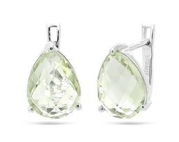 Серьги, зеленый аметист, Джеймс