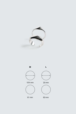 PACK OF 2 COMBINED METAL RINGS - Zara фото 6