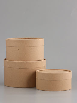 Набор подарочных коробок 3 в 1, завальцованные, крафт, 20 х 12 - 18 х 10 - 16 х 8 см