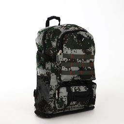 Рюкзак туристический на молнии, с увеличением, 4 наружных кармана, цвет зелёный - Simaland фото 5