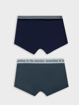 Трусы мужские боксеры мультипак (2 шт.) в синих оттенках глубокий синий +темный сланец3 411215-2 - Mark formelle фото 6