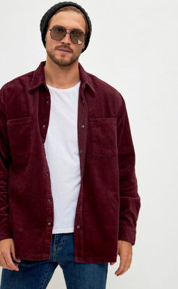 Рубашка вельвет F221-0470 bordo - Fine joyce фото 10