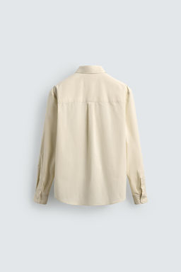 CAMISA REGULAR FIT POPEL?N LIMITED EDITION / Crudo - Zara фото 8