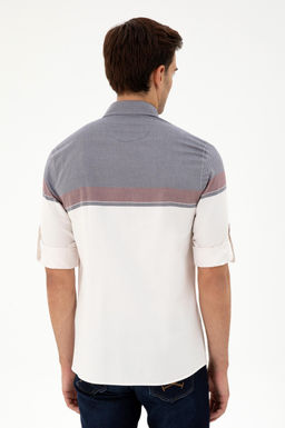 Мужская бордовая рубашка с длинным рукавом Неожиданная скидка в корзине - U.s. polo assn фото 5