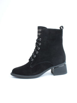04-M3-H238 BLACK Ботинки зимние женские (натуральная замша, натуральный мех) - Фабричный китай фото 5