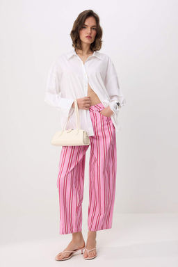 _ok Renkli _izgili Y_ksek Bel Baggy Jeans TWOSS26JE00343