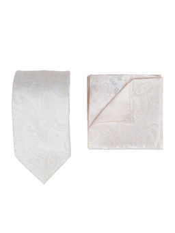 Галстук мужской с платком CARPENTER Carpenter-poly 8-айвори 304.1.09  фото 3