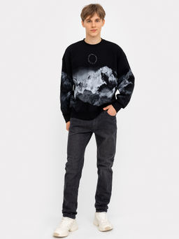 Свитшот мужской черный с печатью черный +печать 121868/1 - Mark formelle фото 2