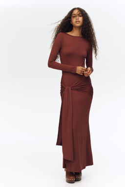 Tie-detail jersey dress - H&m фото 3