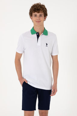 Erkek Regular Fit Polo Yaka Beyaz Ti__rt Sepette S_rpriz _ndirim