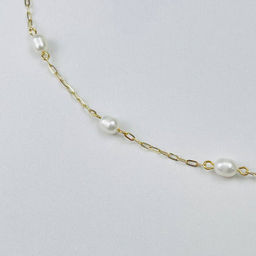 Колье на цепочке с Жемчугом 39 см +