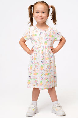 Летнее хлопковое платье с лайкрой для девочки Bonito  фото 8