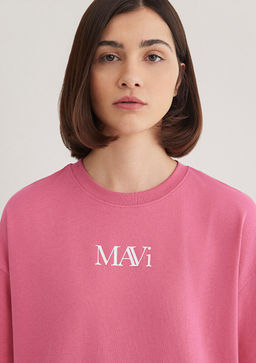 Mavi Logo Bask?l? Pembe Tisort  фото 5