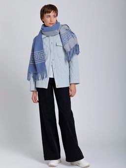 В составе шерсть и кашемир! теплый двусторонний палантин - Tantino фото 4