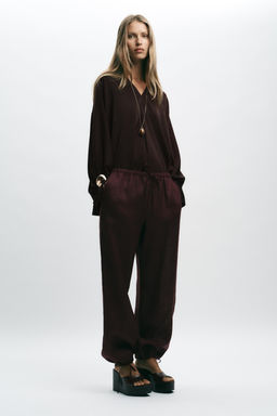 SATIN BLOUSE WITH CAPE SLEEVES - Zara фото 10