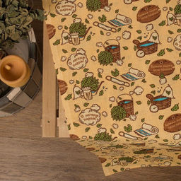 Простыня вафельная для бани «Этель. С легким паром», 150×180 см, хлопок 100%