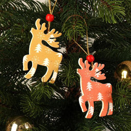Цена за 12 шт. Елочная игрушка Сказочный олень, 1 шт., МИКС
