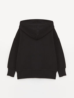 Bask?l? Uzun Kollu K?z ?ocuk Hoodie - Waikiki фото 2