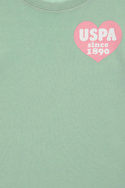 K_z _ocuk Su Ye_ili Bisiklet Yaka Basic Pamuk Ti__rt Sepette S_rpriz _ndirim - U.s. polo assn фото 3
