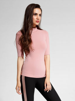 CONTE Топ в рубчик из вискозы премиального качества LD 1031 coral almond