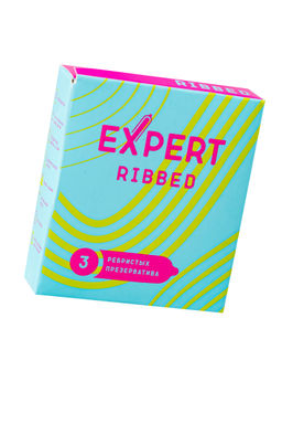Презервативы EXPERT Ribbed, ребристые, 3шт.