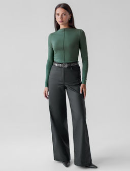 Джемпер с цельнокроеным воротом из премиального хлопка