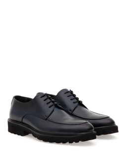 Lacivert %100 Deri Casual Ayakkab_
