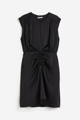Vestido drapeado de sat?n